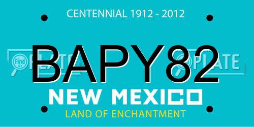 BAPY82 New Mexico License Plate