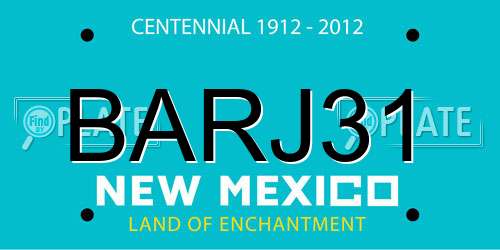 BARJ31 New Mexico License Plate
