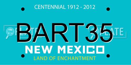 BART35 New Mexico License Plate