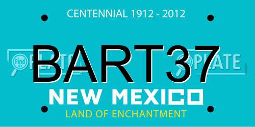 BART37 New Mexico License Plate