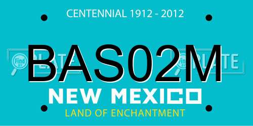 BAS02M New Mexico License Plate