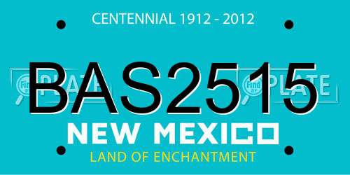 BAS2515 New Mexico License Plate