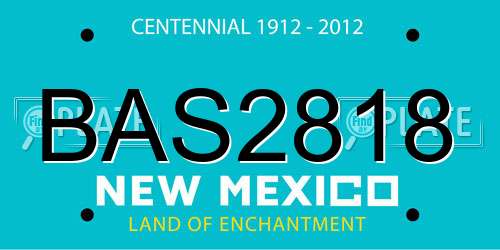 BAS2818 New Mexico License Plate