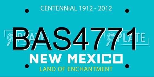 BAS4771 New Mexico License Plate