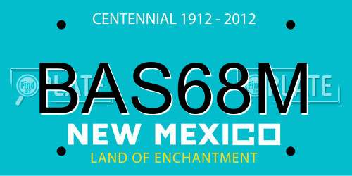 BAS68M New Mexico License Plate