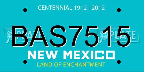 BAS7515 New Mexico License Plate