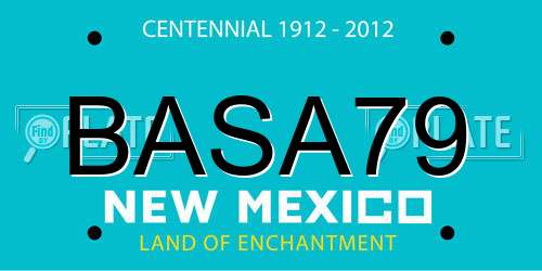 BASA79 New Mexico License Plate