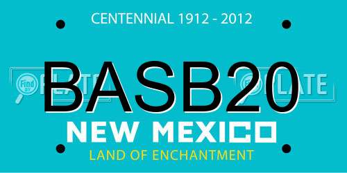 BASB20 New Mexico License Plate