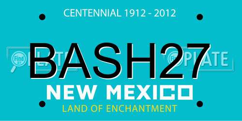 BASH27 New Mexico License Plate