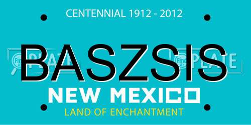 BASZSIS New Mexico License Plate