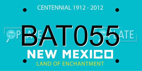 BAT055 New Mexico License Plate