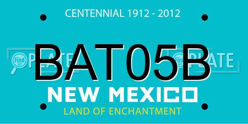 BAT05B New Mexico License Plate