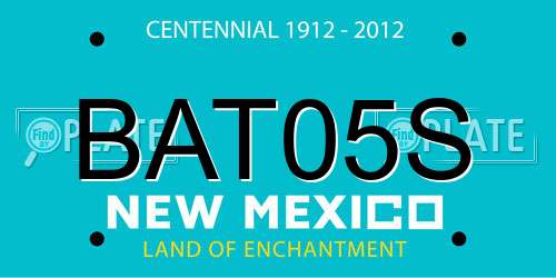BAT05S New Mexico License Plate
