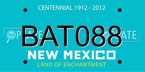 BAT088 New Mexico License Plate
