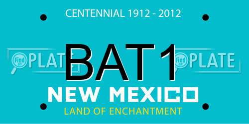 BAT1 New Mexico License Plate