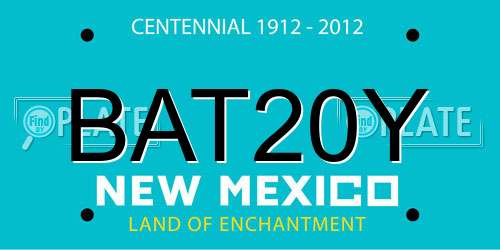 BAT20Y New Mexico License Plate