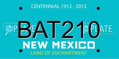 BAT210 New Mexico License Plate