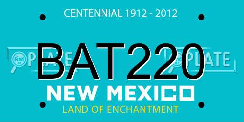 BAT220 New Mexico License Plate