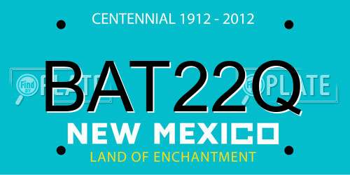 BAT22Q New Mexico License Plate