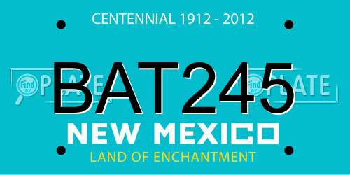 BAT245 New Mexico License Plate
