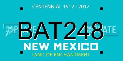 BAT248 New Mexico License Plate