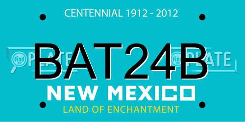 BAT24B New Mexico License Plate