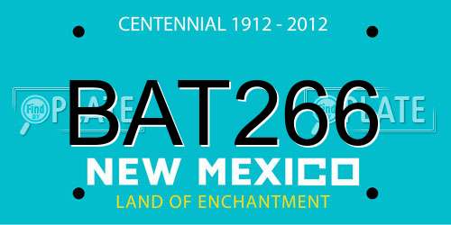 BAT266 New Mexico License Plate