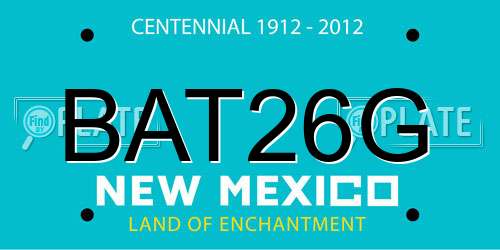 BAT26G New Mexico License Plate