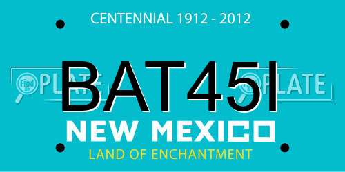 BAT45I New Mexico License Plate