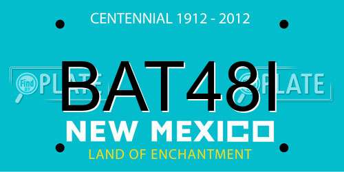 BAT48I New Mexico License Plate