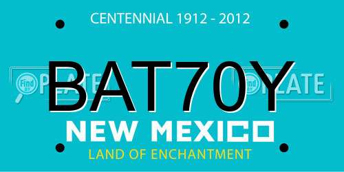 BAT70Y New Mexico License Plate