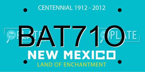 BAT71O New Mexico License Plate