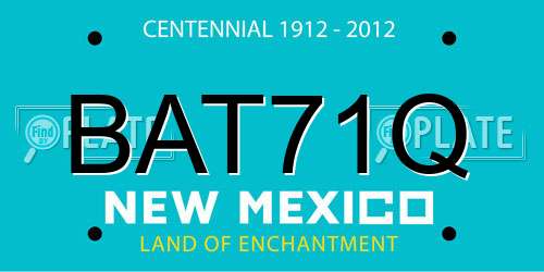 BAT71Q New Mexico License Plate