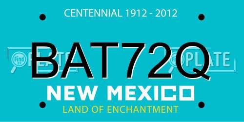 BAT72Q New Mexico License Plate