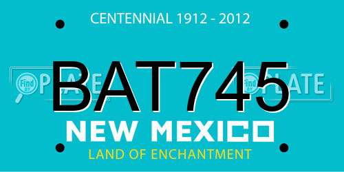 BAT745 New Mexico License Plate