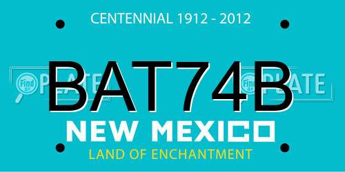 BAT74B New Mexico License Plate