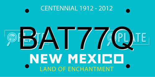 BAT77Q New Mexico License Plate