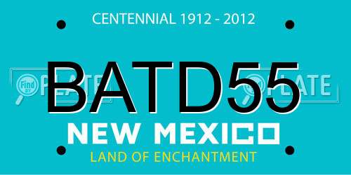 BATD55 New Mexico License Plate