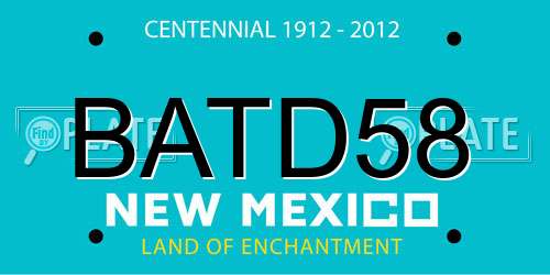 BATD58 New Mexico License Plate