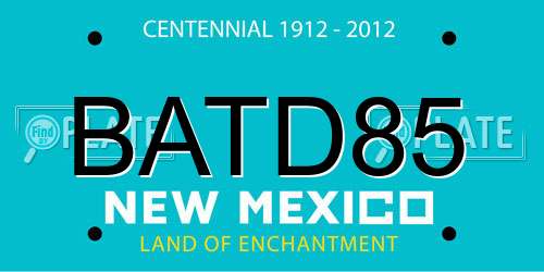 BATD85 New Mexico License Plate