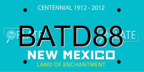 BATD88 New Mexico License Plate