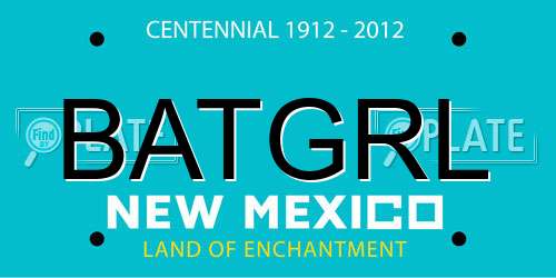 BATGRL New Mexico License Plate