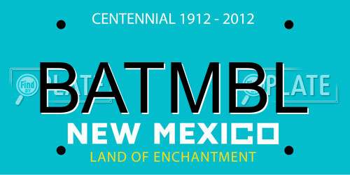 BATMBL New Mexico License Plate