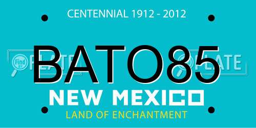 BATO85 New Mexico License Plate
