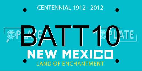 BATT10 New Mexico License Plate