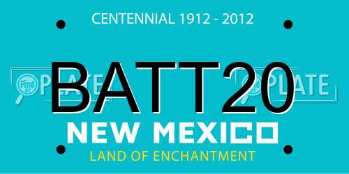 BATT20 New Mexico License Plate