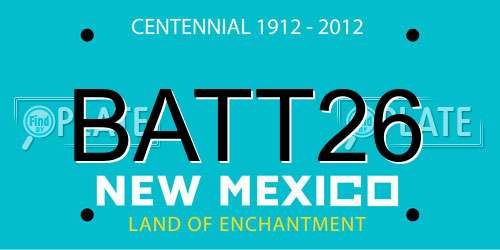 BATT26 New Mexico License Plate