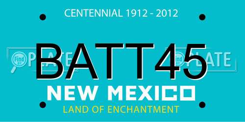 BATT45 New Mexico License Plate