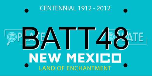 BATT48 New Mexico License Plate