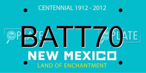 BATT70 New Mexico License Plate